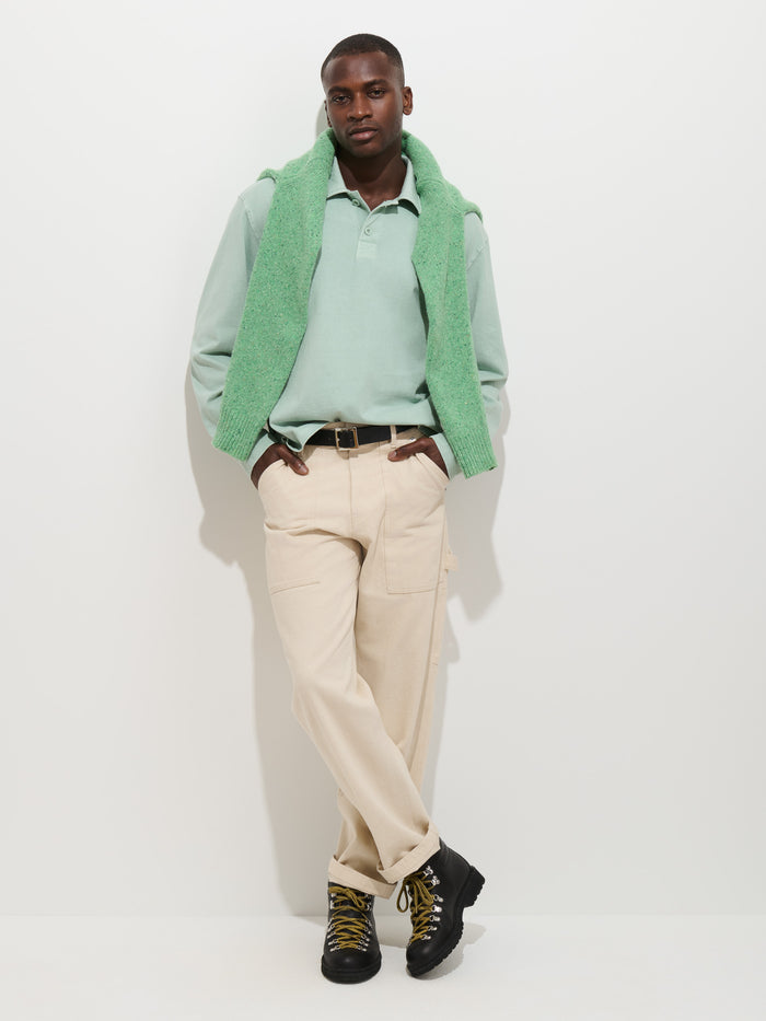 Garment Dyed Rugby Shirt In Cotton Jersey