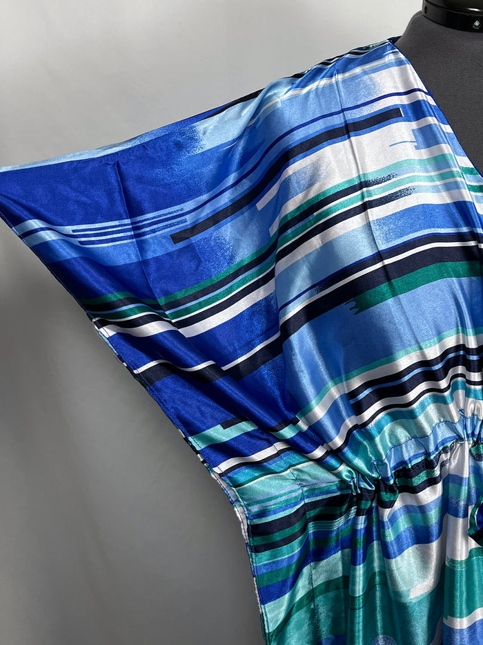 Generation 524 Size Open Blue & White Stripe Caftan NWT