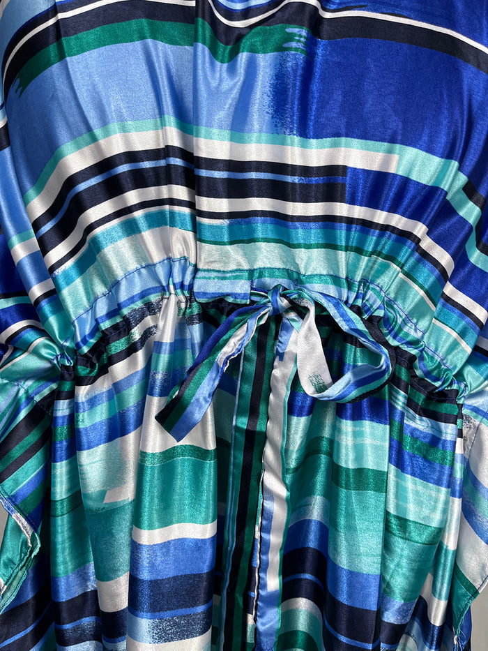 Generation 524 Size Open Blue & White Stripe Caftan NWT
