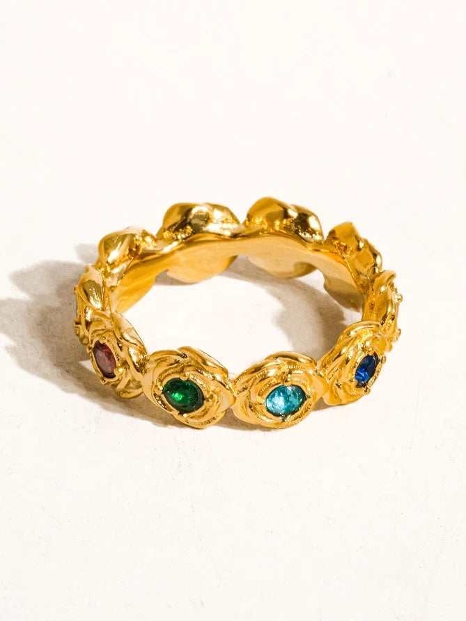 Golden Mosaic Ring