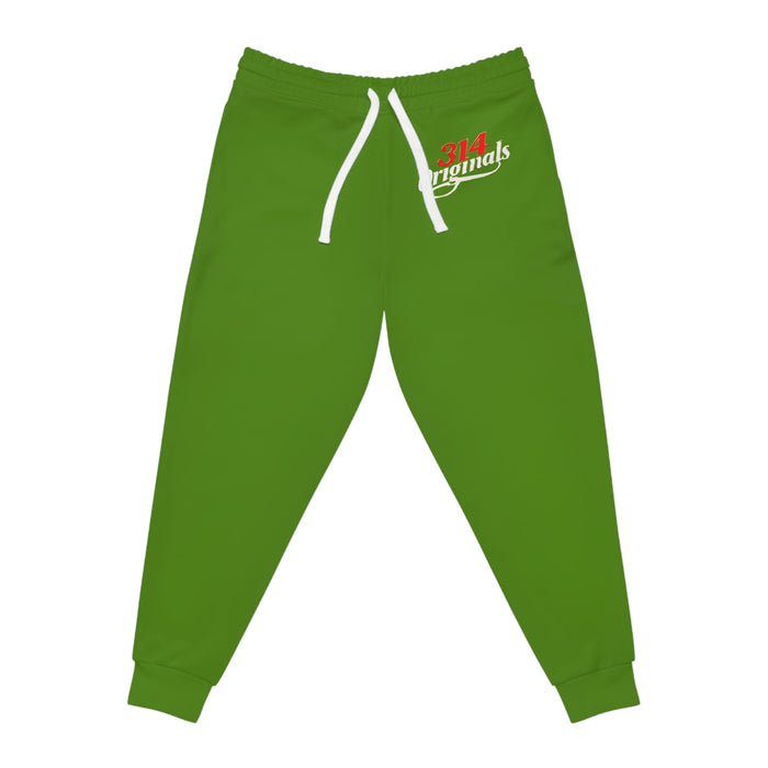 Green 314 Originals Athletic Joggers – Retro Script Logo Sweatpants - 314 Originals