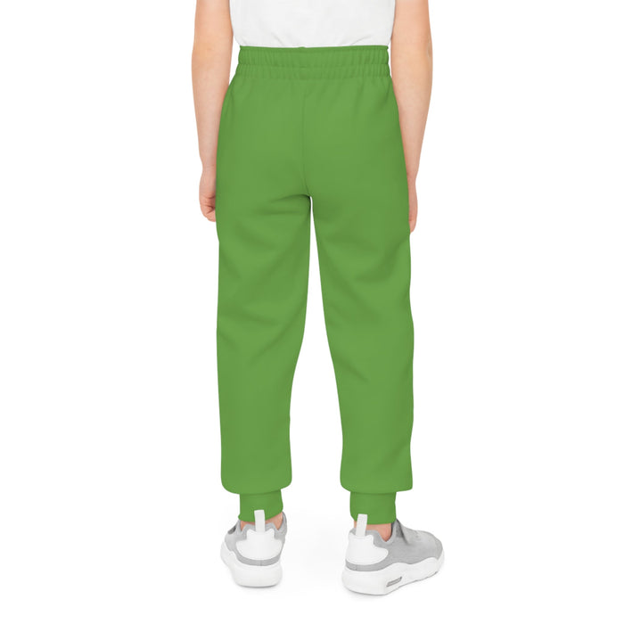 Green Youth Joggers with 314 Originals Side Graphic — Kids Athletic Sweatpants - 314 Originals