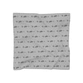 Grey and Black Logo Scarf - Script Pattern Polyester Scarf - 314 Originals
