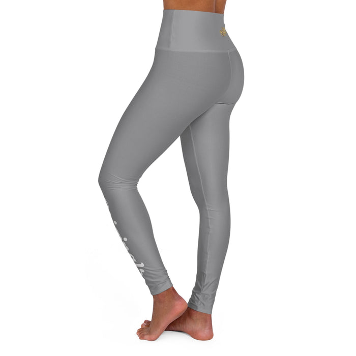 Grey Yoga Leggings — High-Waisted Leggings with White “Originals” Side Script - 314 Originals