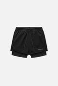 Grid-Mesh Sprint Shorts / Black