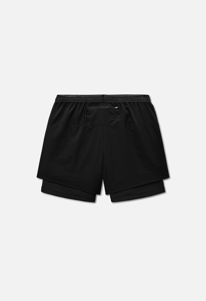 Grid-Mesh Sprint Shorts / Black