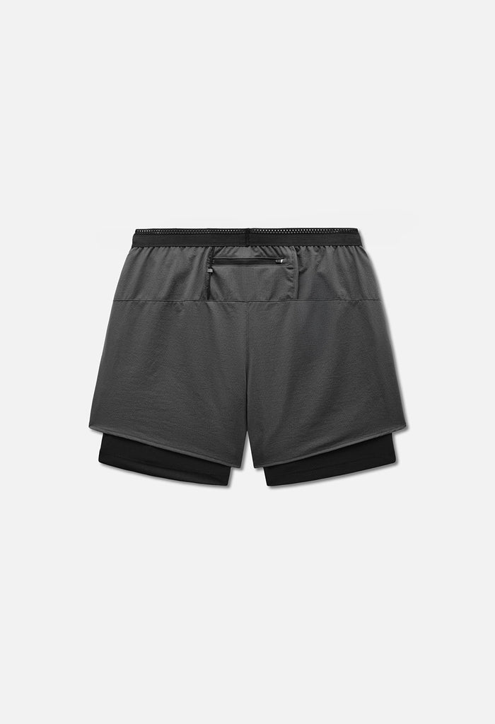 Grid-Mesh Sprint Shorts / Charcoal