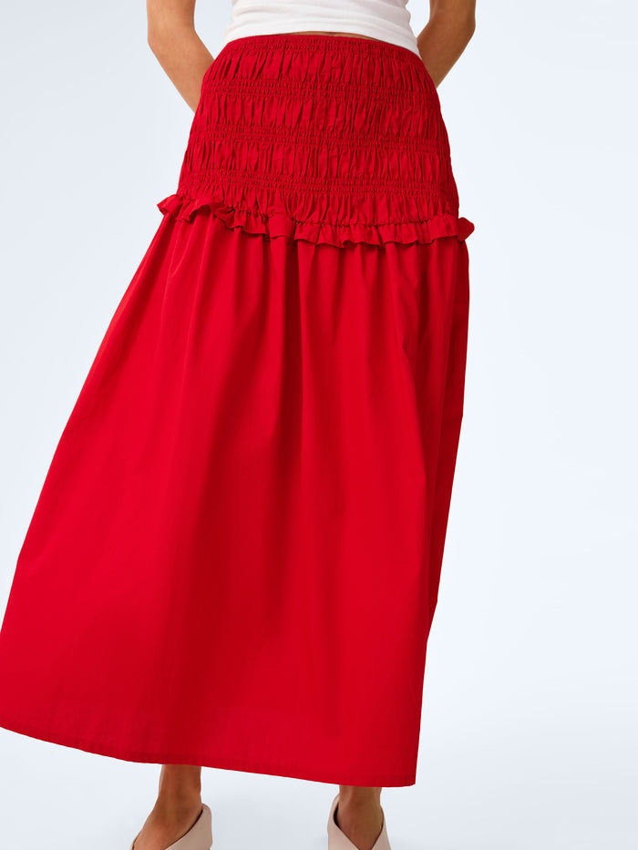 Haley Skirt in Barbados Cherry
