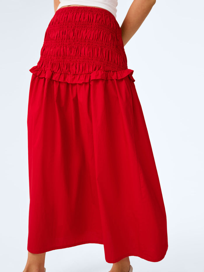 Haley Skirt in Barbados Cherry