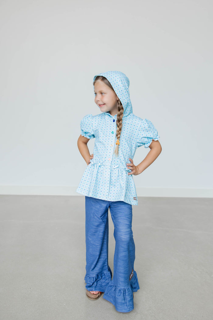 Happy Dots Hoodie Top