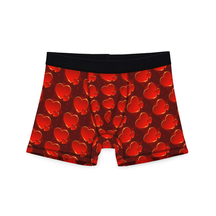 Heart Pattern Men's Boxer Briefs — Red Valentine All-Over Print - 314 Originals