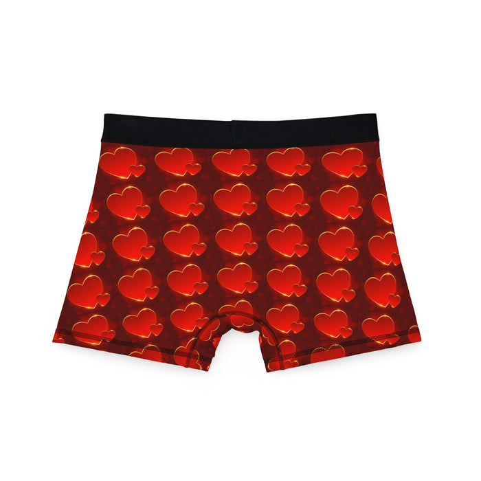 Heart Pattern Men's Boxer Briefs — Red Valentine All-Over Print - 314 Originals