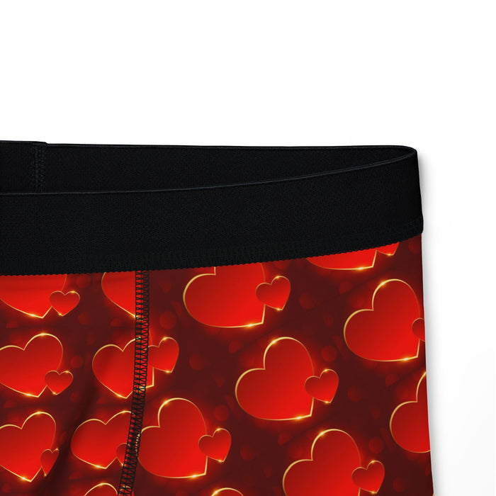 Heart Pattern Men's Boxer Briefs — Red Valentine All-Over Print - 314 Originals