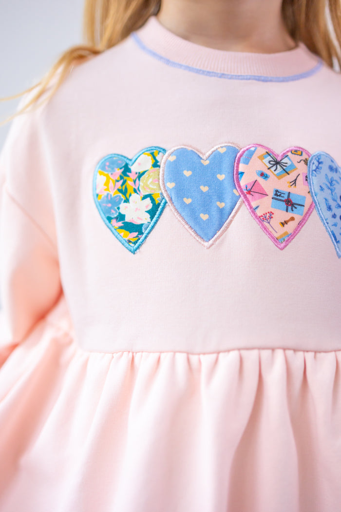 Hearts In A Row Applique Sweater