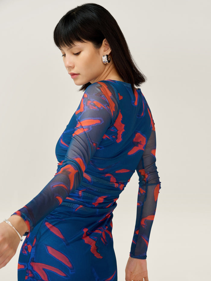 Hollis Dress in Falling Leaf Print