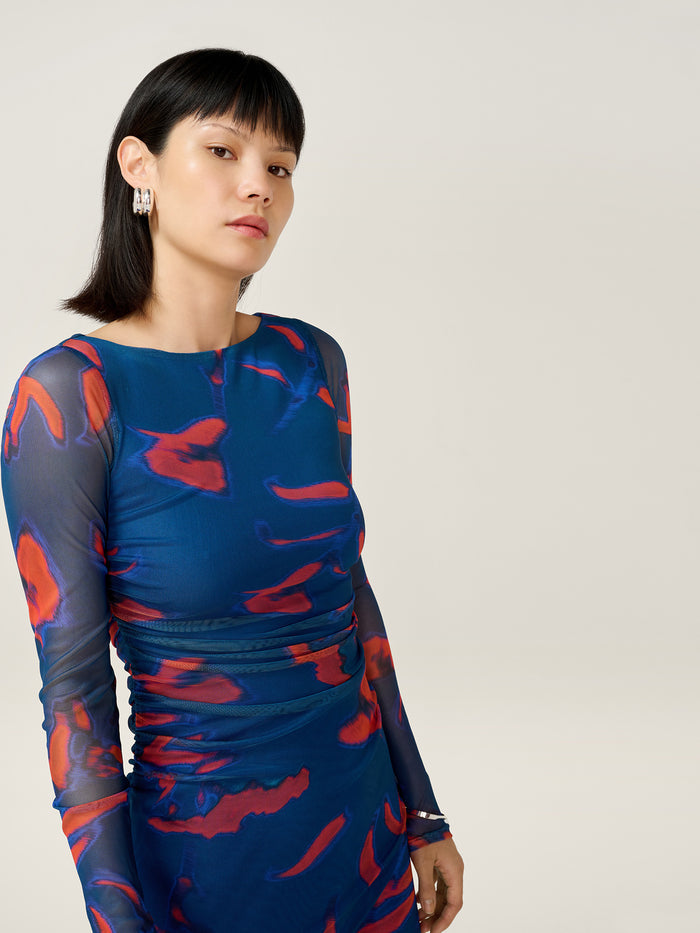 Hollis Dress in Falling Leaf Print