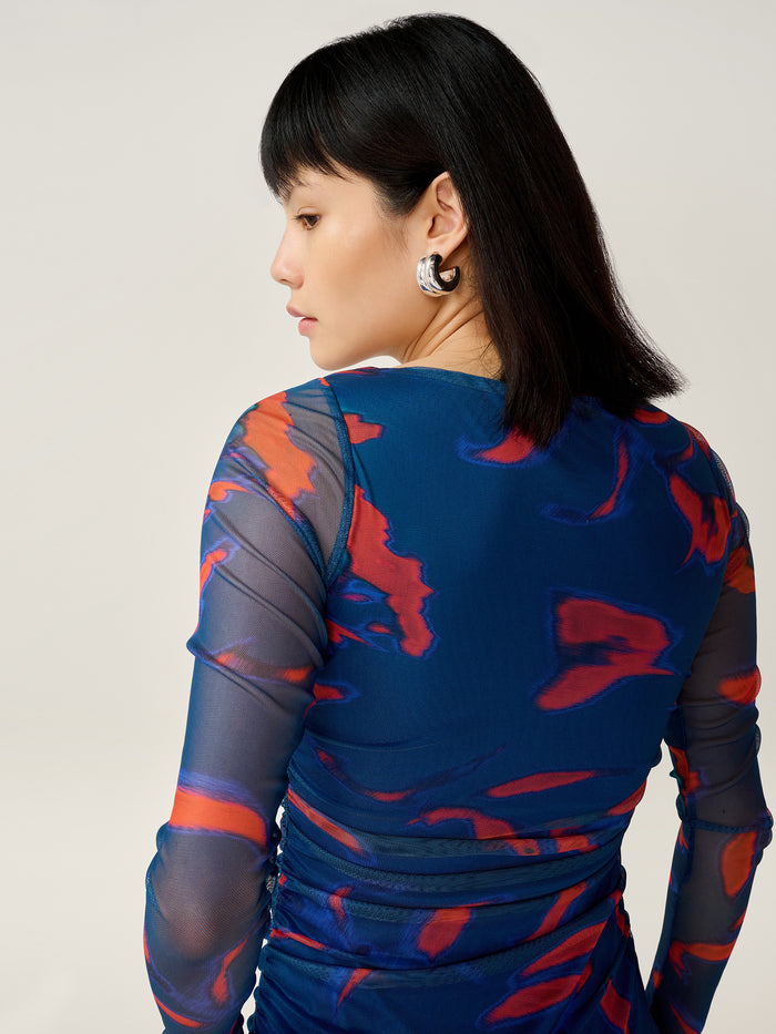 Hollis Dress in Falling Leaf Print
