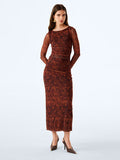 Hollis Dress in Woodgrain Print