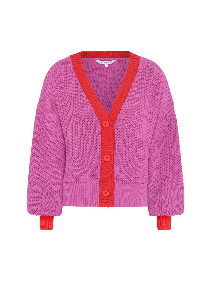 Hopper Cardigan in Pink and Red