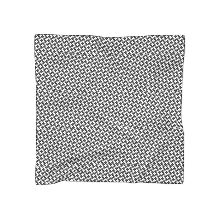Houndstooth Poly Scarf — Lightweight Black & White Patterned Fashion Scarf - 314 Originals