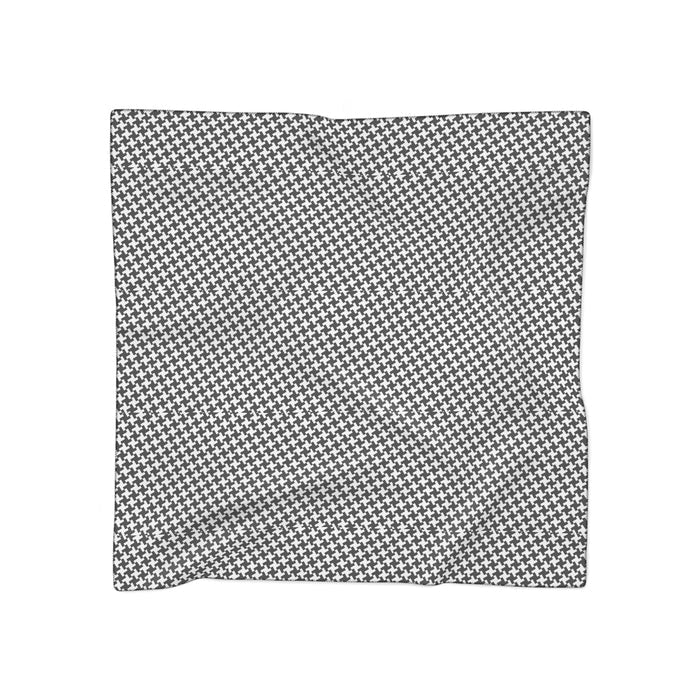 Houndstooth Poly Scarf — Lightweight Black & White Patterned Fashion Scarf - 314 Originals