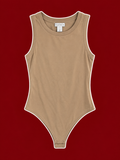 House of Harlow 1960 Beige Sleeveless Bodysuit