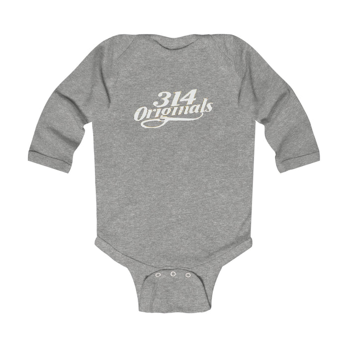 Infant Bodysuit — '314 Originals' Long Sleeve Baby Onesie (Grey) - 314 Originals