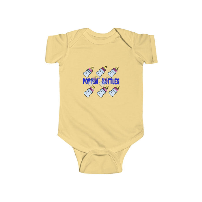 Infant Bodysuit — "Poppin' Bottles" Cute Baby Bottle Graphic Onesie - 314 Originals