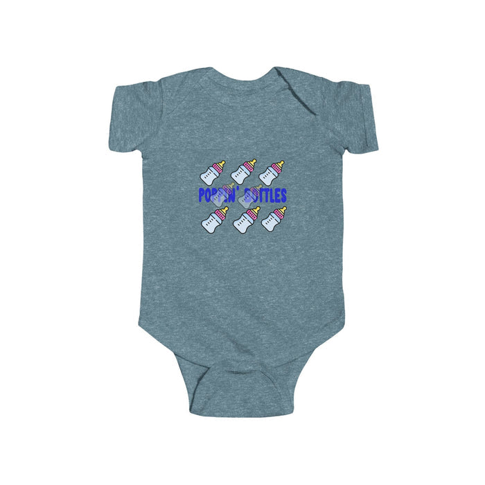 Infant Bodysuit — "Poppin' Bottles" Cute Baby Bottle Graphic Onesie - 314 Originals
