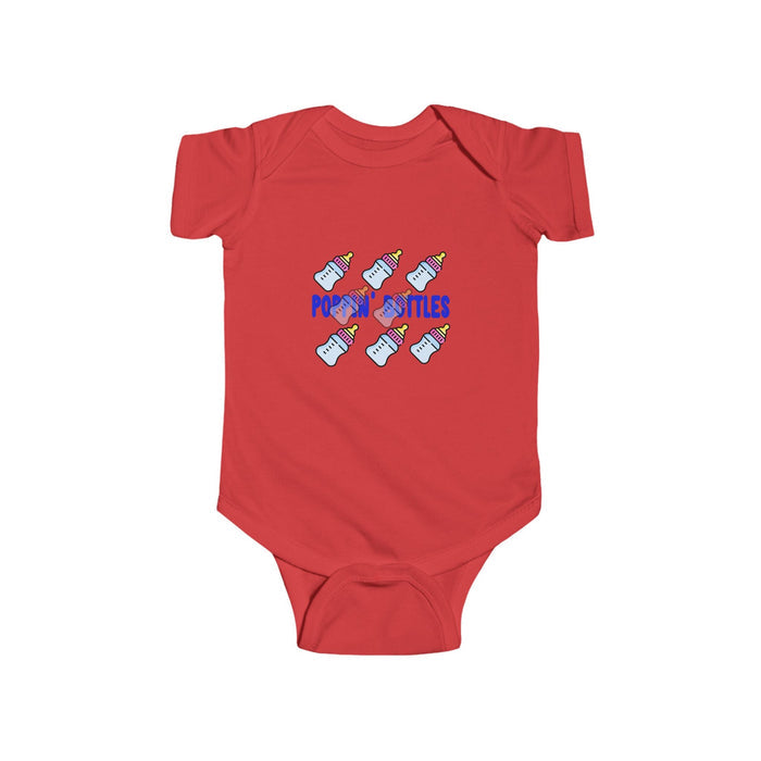 Infant Bodysuit — "Poppin' Bottles" Cute Baby Bottle Graphic Onesie - 314 Originals