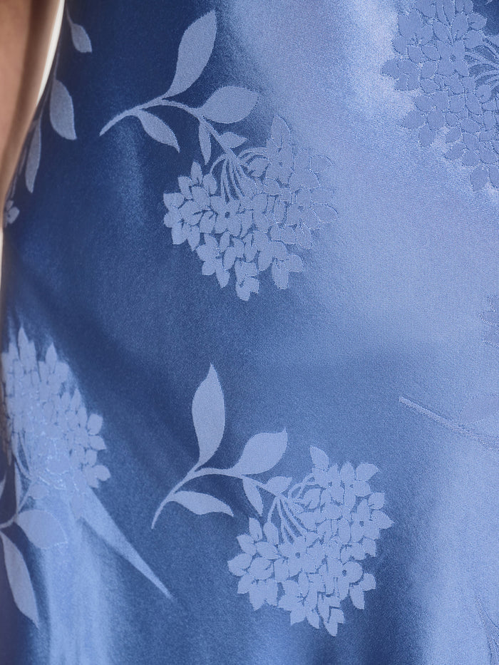 Iris Jacquard Dress in Blue