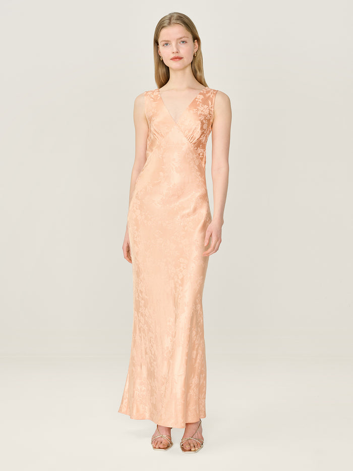 Iris Jacquard Dress in Prairie Sunset