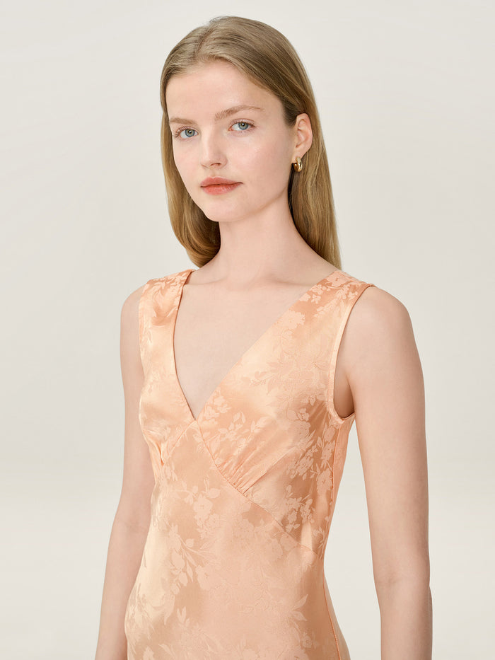 Iris Jacquard Dress in Prairie Sunset