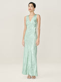 Iris Jacquard Dress in Sage