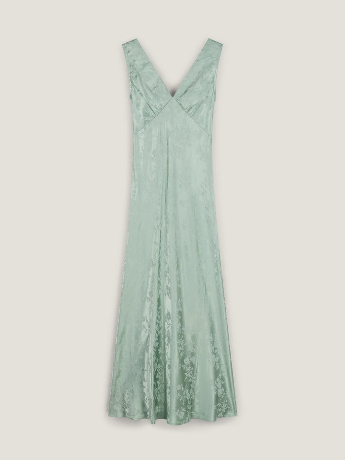 Iris Jacquard Dress in Sage
