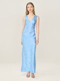 Iris Jacquard Dress in Vista Blue