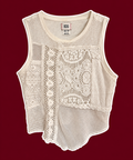 Ivory Lace Patchwork Tank