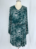 J Jason Wu Size 4X (26/28) Gray & Teal Floral Dress