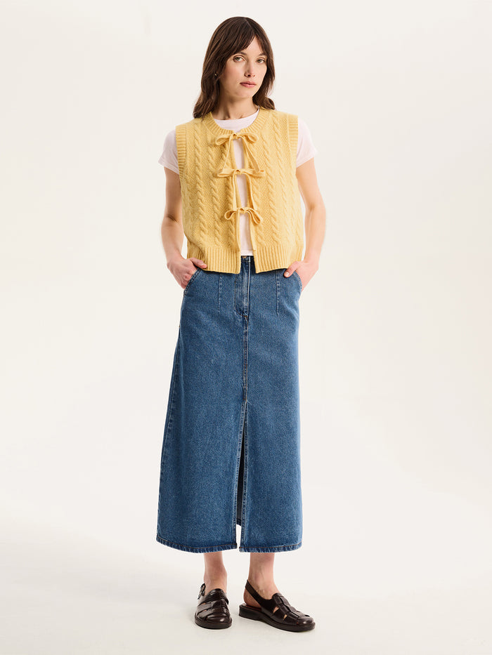 Jacob Sweater Vest  in Yellow