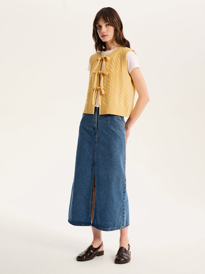 Jacob Sweater Vest  in Yellow