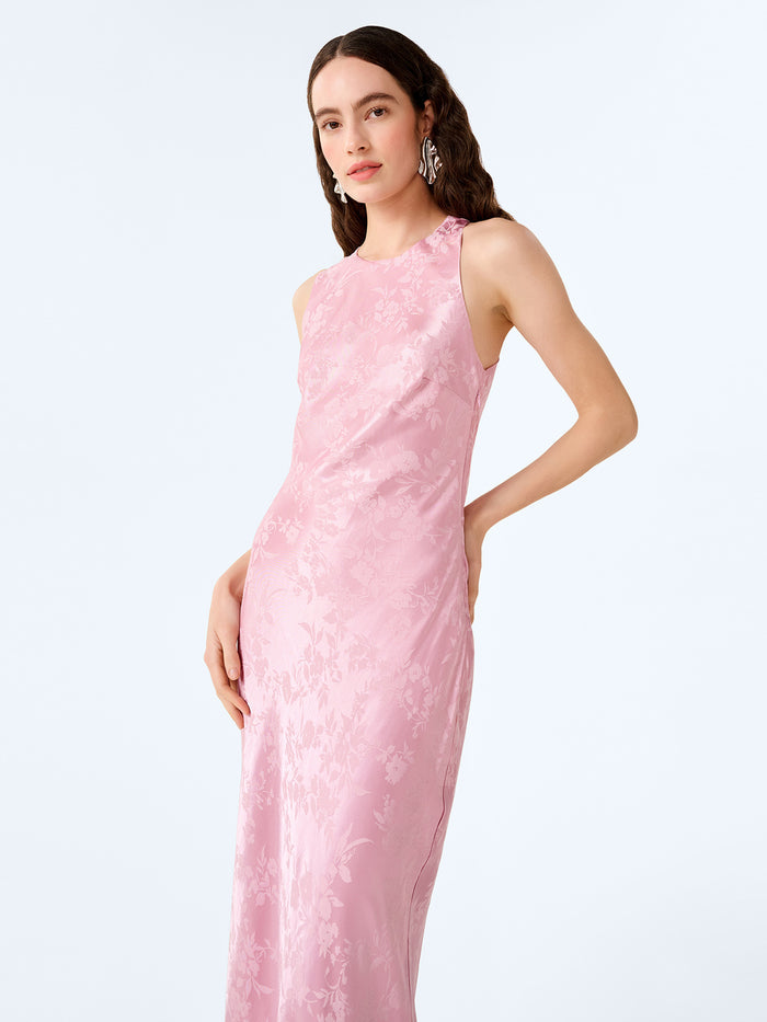 Jai Jacquard Dress in Bleached Mauve