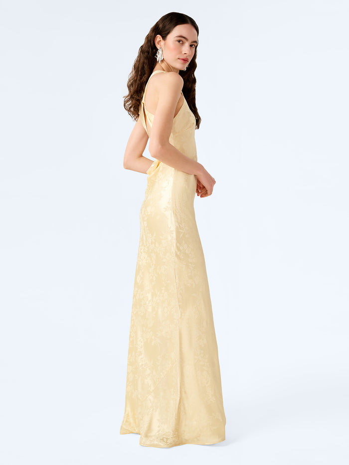 Jai Jacquard Dress in Double Cream