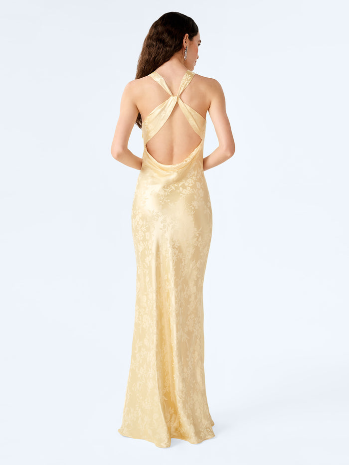 Jai Jacquard Dress in Double Cream