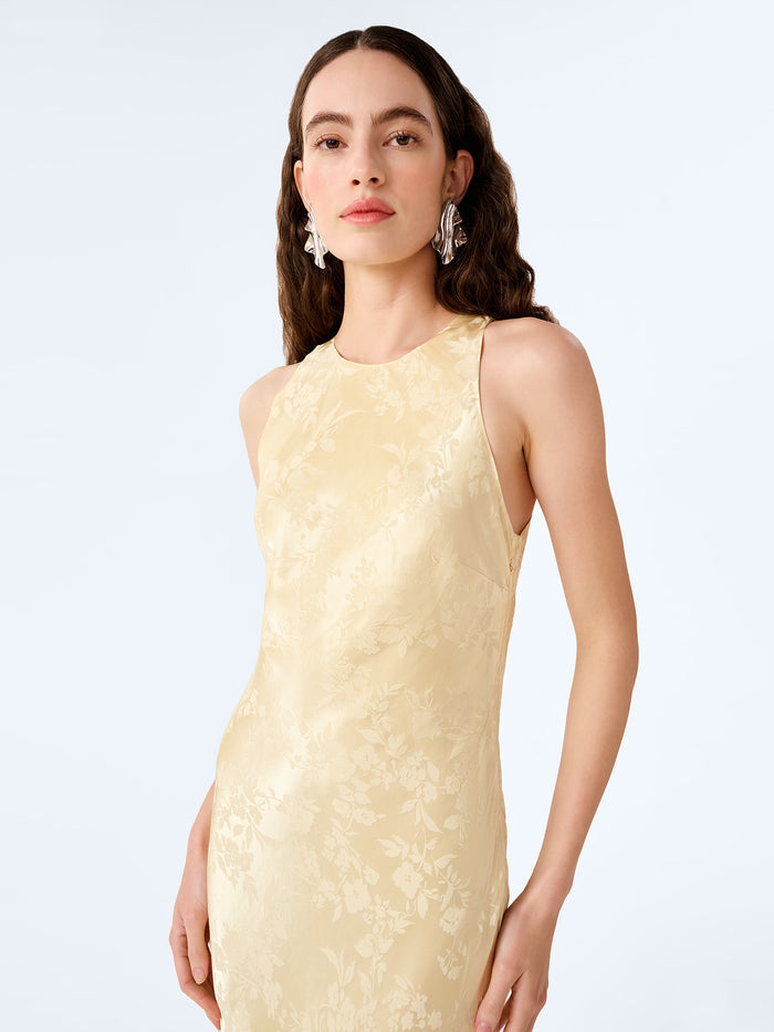 Jai Jacquard Dress in Double Cream