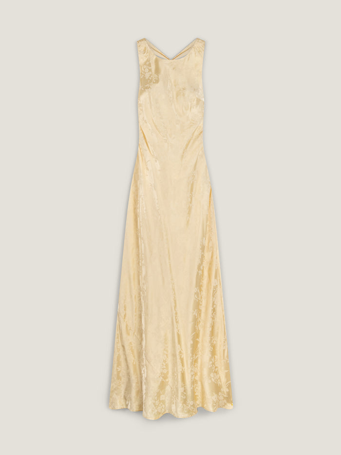 Jai Jacquard Dress in Double Cream