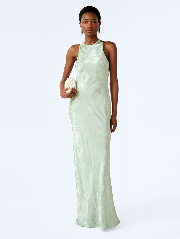 Jai Jacquard Dress in Sage