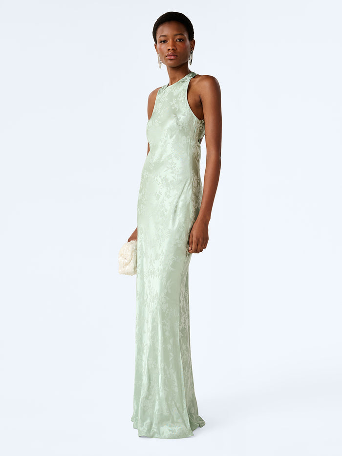 Jai Jacquard Dress in Sage