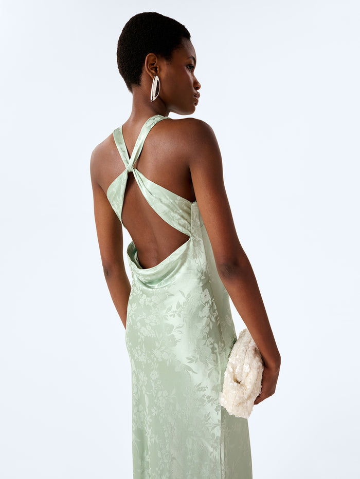 Jai Jacquard Dress in Sage