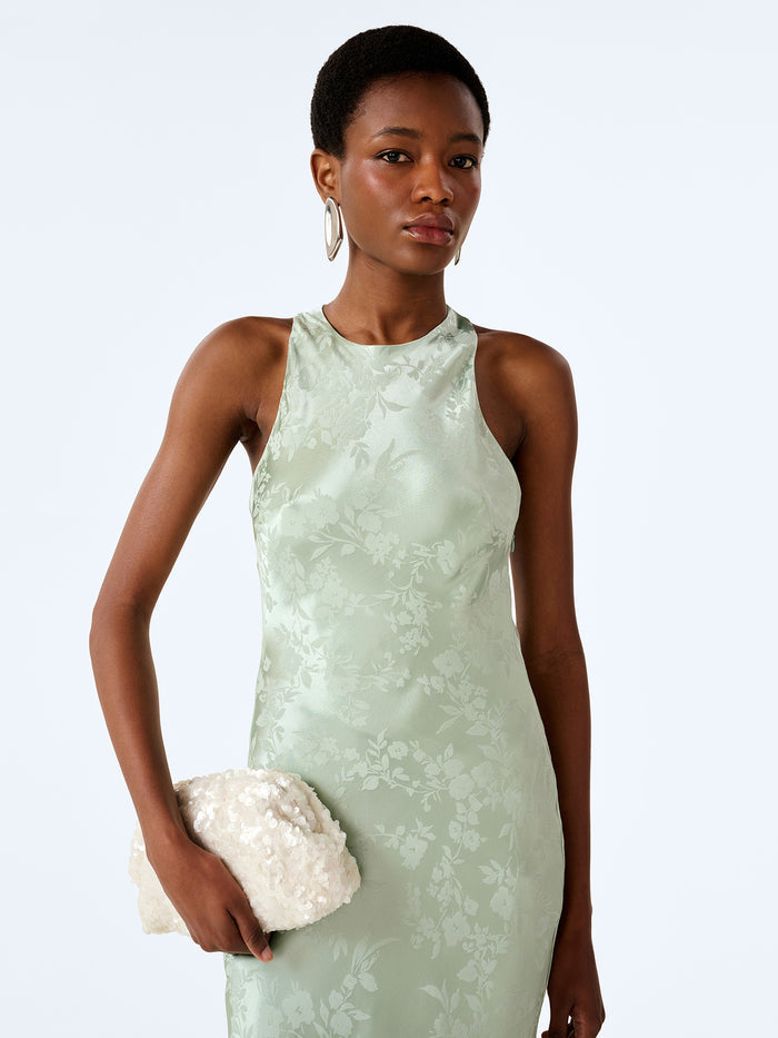 Jai Jacquard Dress in Sage