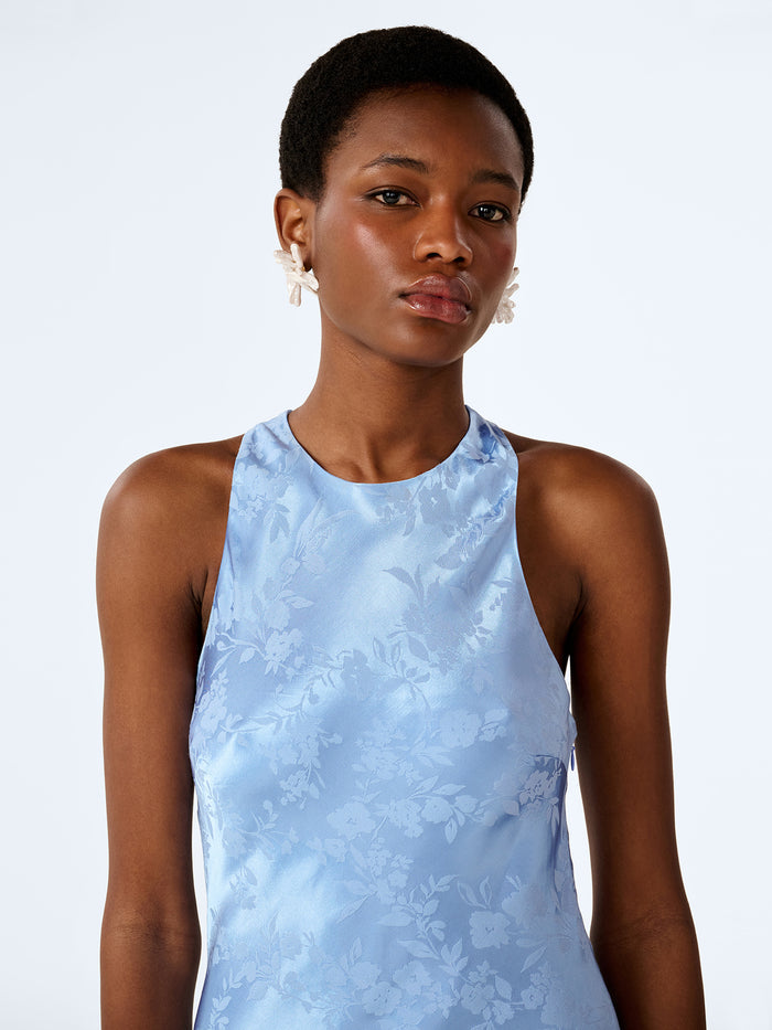Jai Jacquard Dress in Vista Blue